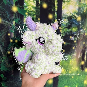 Ophelia the Fairy Book Dragon Collectible Amigurumi Crochet Plushie