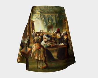 Flare Skirt: Bibliotheque Nationale, Cabinet des Estampes by François Courboin, 1906