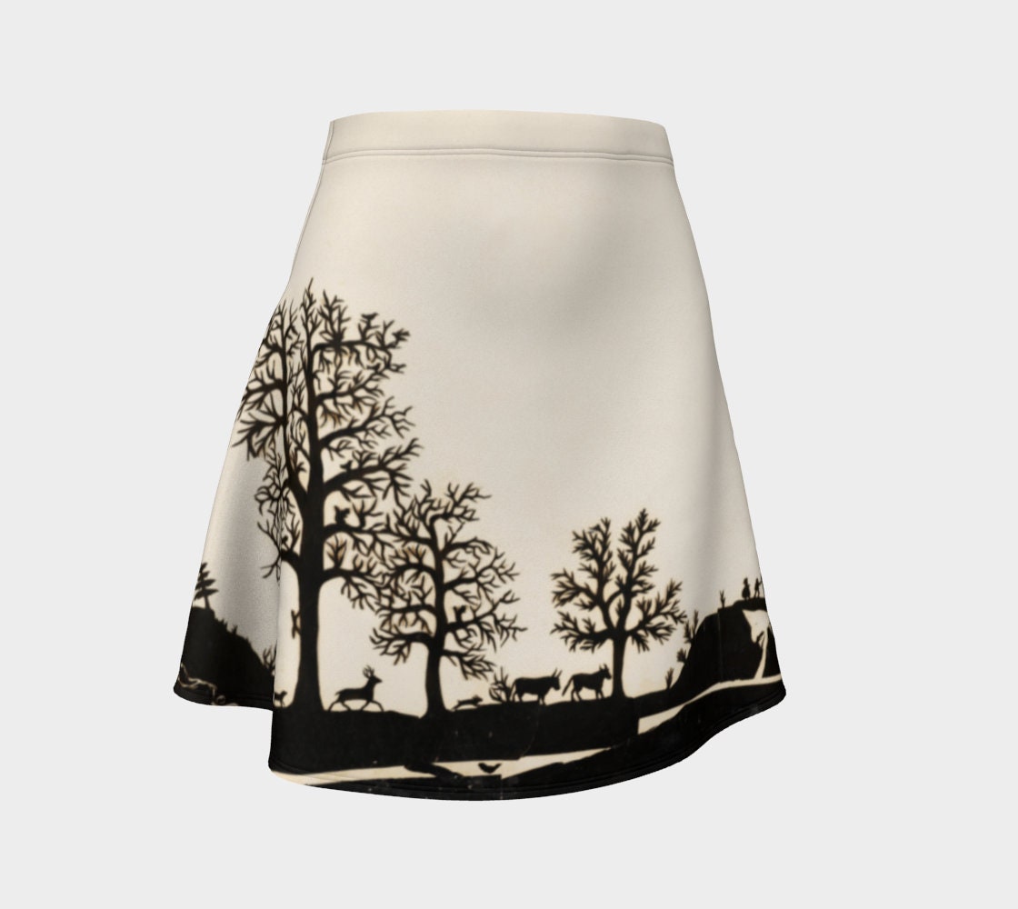 Flare Skirt: New Jersey Cut-out by Susan Cray, 1843; Women's