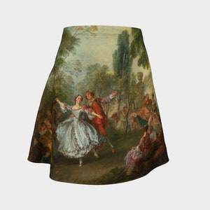 Flare Skirt: La Camargo Dancing by Nicolas Lancret, 1730 | ballet, ballerinas, rococo, pastoral scenes, art skirt, novelty printed skirt
