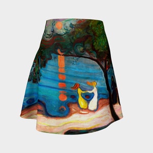 Flare Skirt: Dancing on a Shore by Edvard Munch, 1900