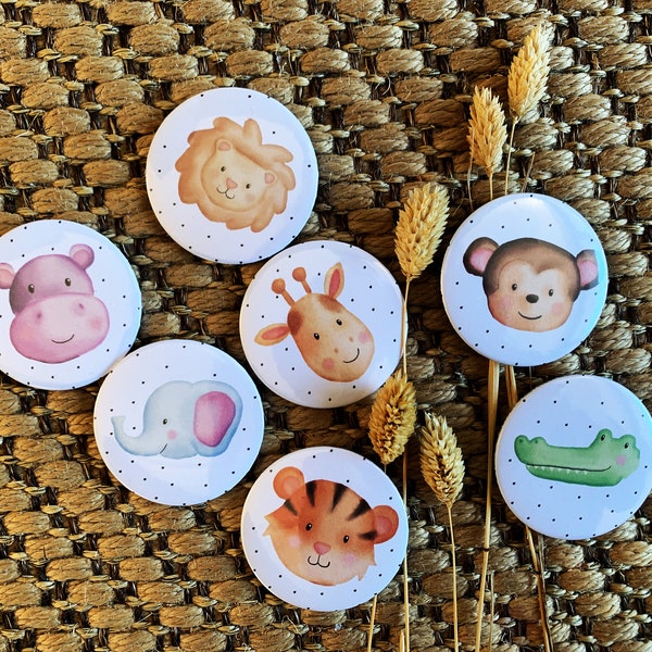 Button Pin, Keychain, Gift Sibling, Mitgebsel, Animals