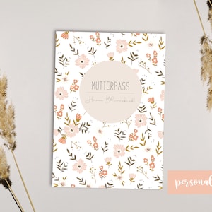 Capa para passaporte da mãe, flores, presente para gravidez, nascimento, personalizável