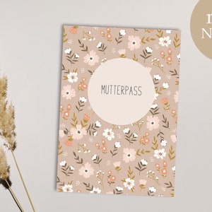 Moeder's paspoorthoes, bloemen, cadeau voor zwangerschap, geboorte, aanpasbaar