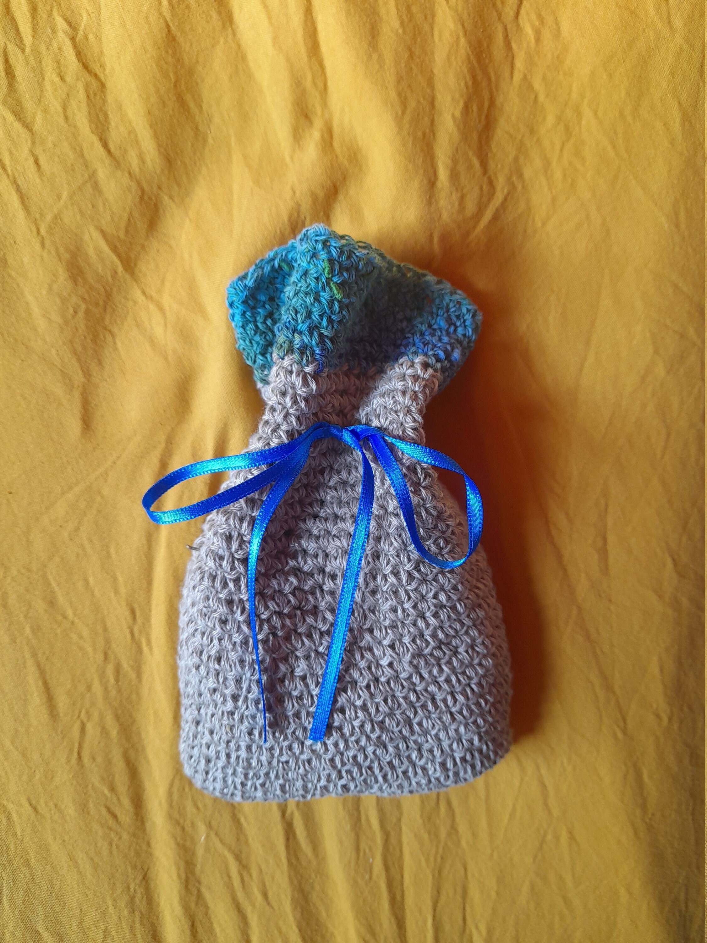 Sachet de Lavande en Lin et Coton Réalisé Au Crochet