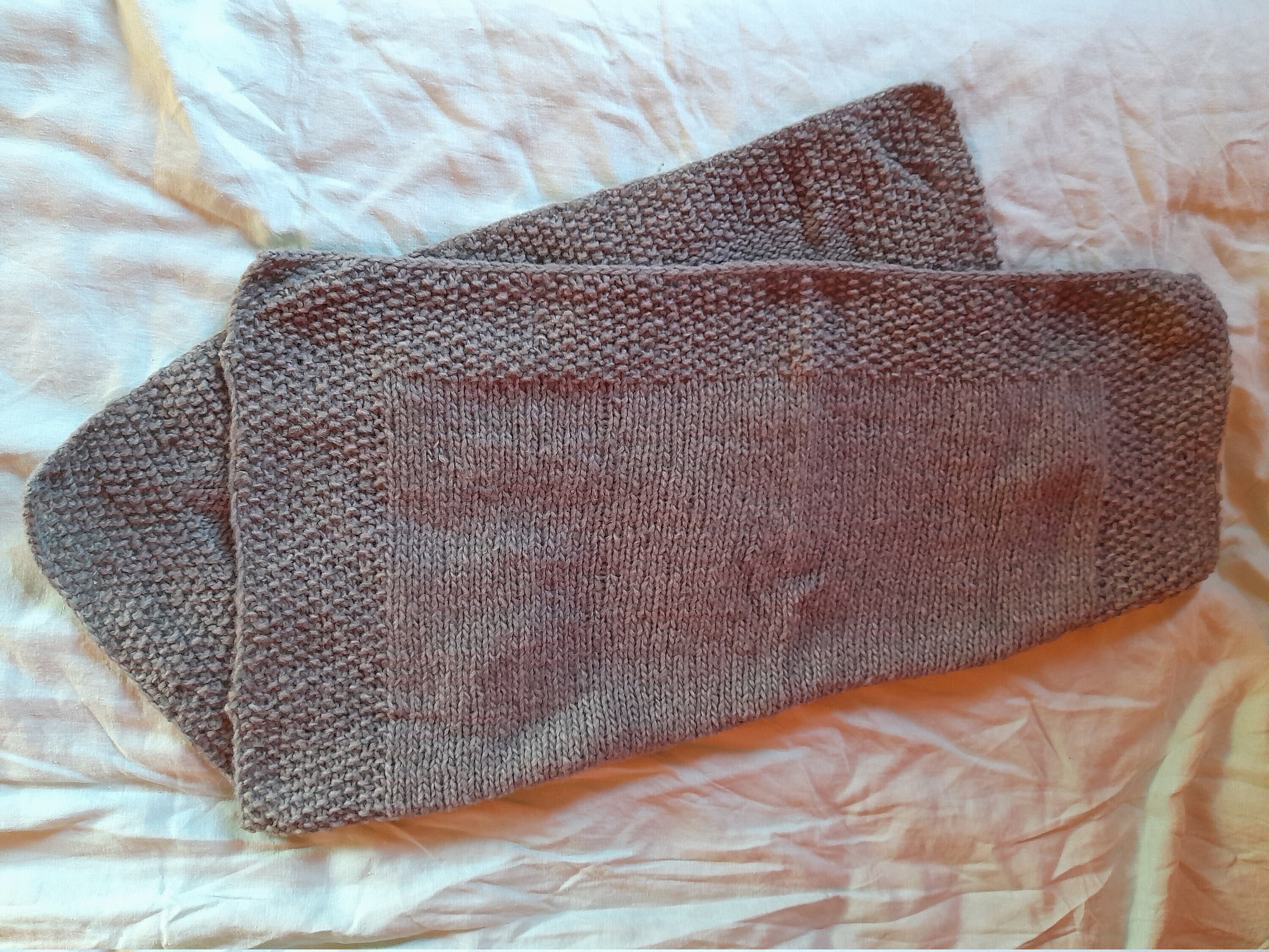 Couverture Bébé Vert d'eau Tricotée à La Main Pour Poussette ou Le Lit