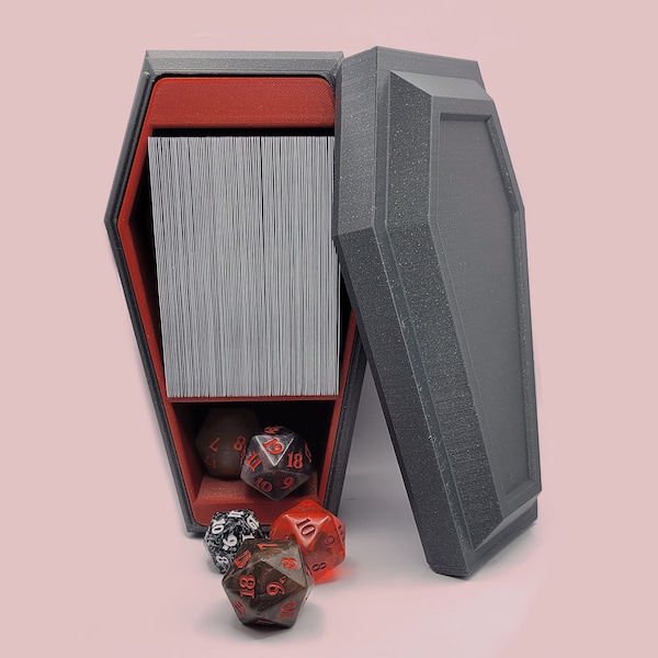 Coffin Deck Box STL File – MTG/EDH Card Storage (Digital File Only)