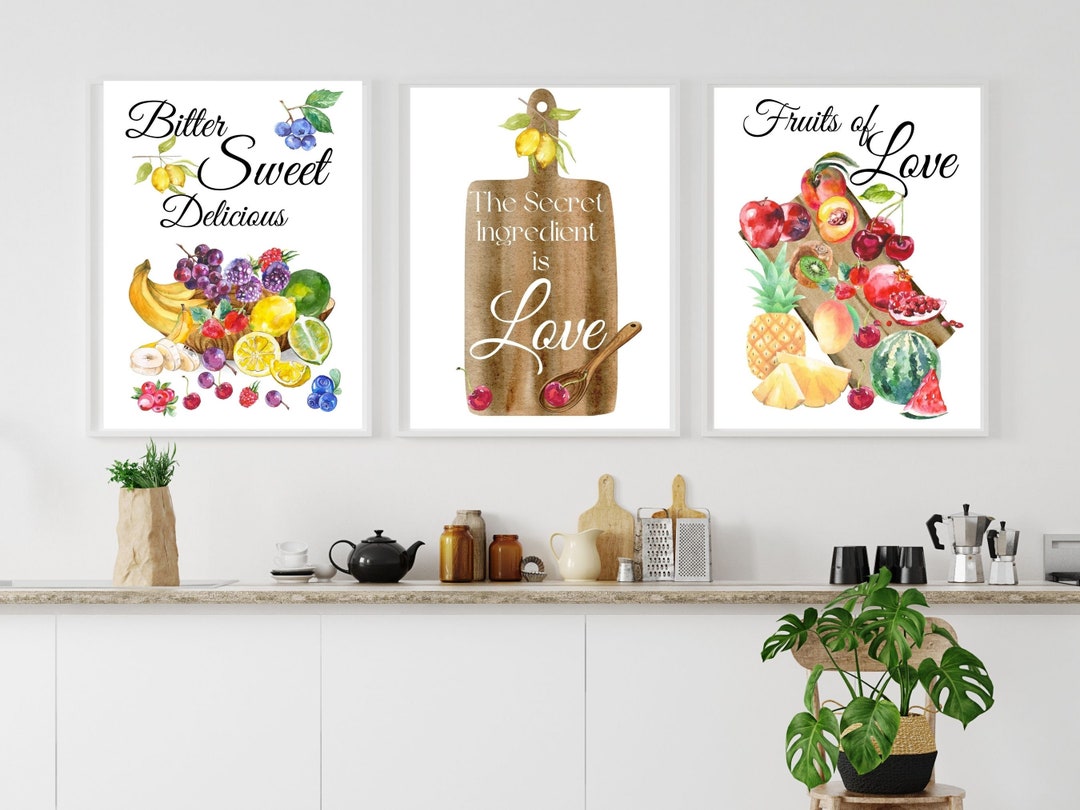 Kitchen Fruit Wall Art/ Fruits of Life Digital Prints Home Etsy