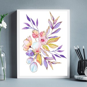 Schöner Blumendruck | Digitale Drucke | Dekor | Geschenke | Druckbar | Wandkunst | Wanddekor | Blumen Wandkunst | Wanddekoration |A4 & A3