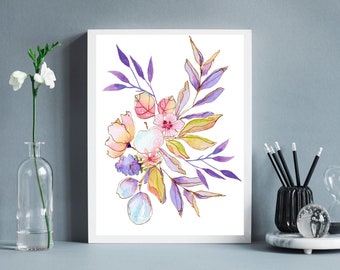 Beautiful Floral print | Digital Prints | home Decor | gifts | Printable | wall art | wall decor | floral wall art | digital  decor |A4 & A3