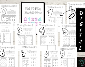 Learning to write | tracing | Numbers | A4 PDF | Printable, School Ready | learning numbers | Kids education sheets | Kids learning /school
