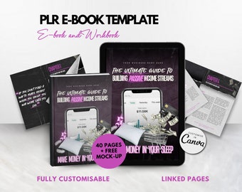 PLR Passive Income Editable Ebook Digital Product PLR Workbook Planner Business Digital Marketing Ebook Guide Cover Canva Template
