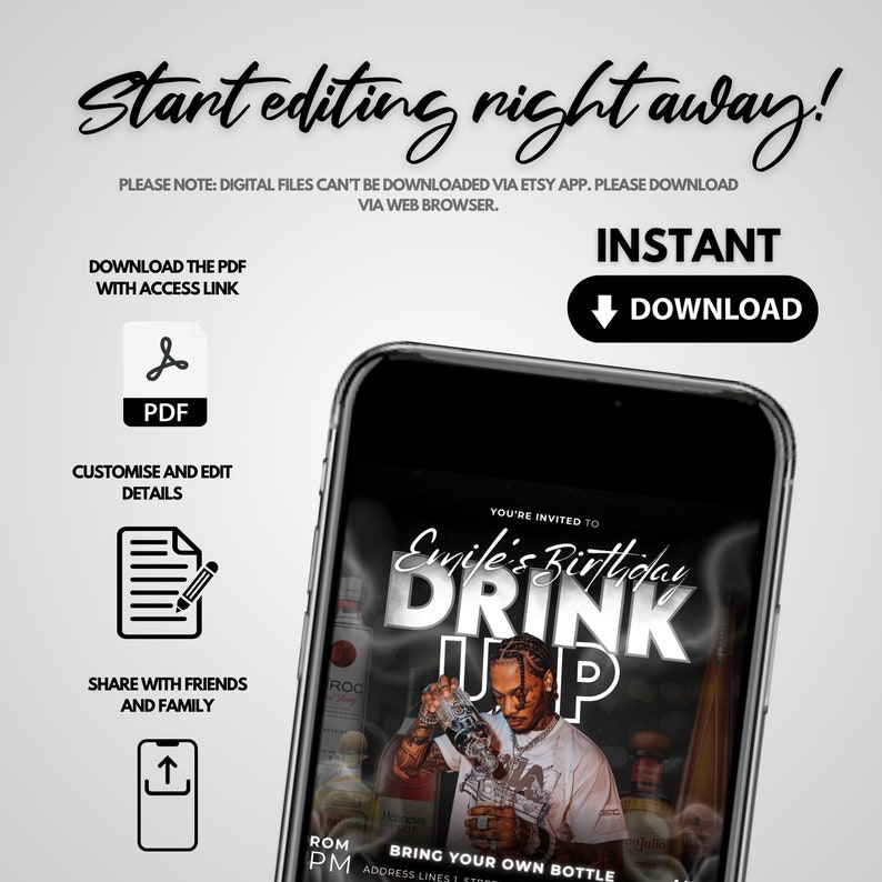 Instant download, customisable canva template