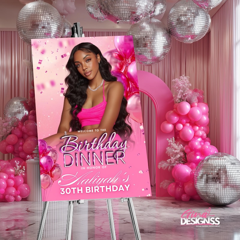 Pink Poster Sign Pink Posters - Etsy