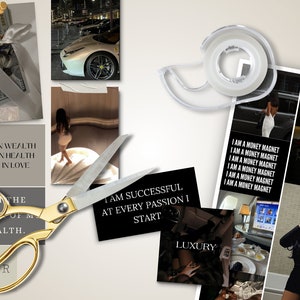 affirmation vision board luxury dark aesthetic manifestation wallpaper