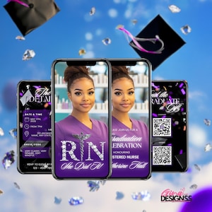 Nurse Graduation Invitation Nursing Graduation Invitation Template Graduation Invitation Graduation Party Invitation Graduation Invite 2025