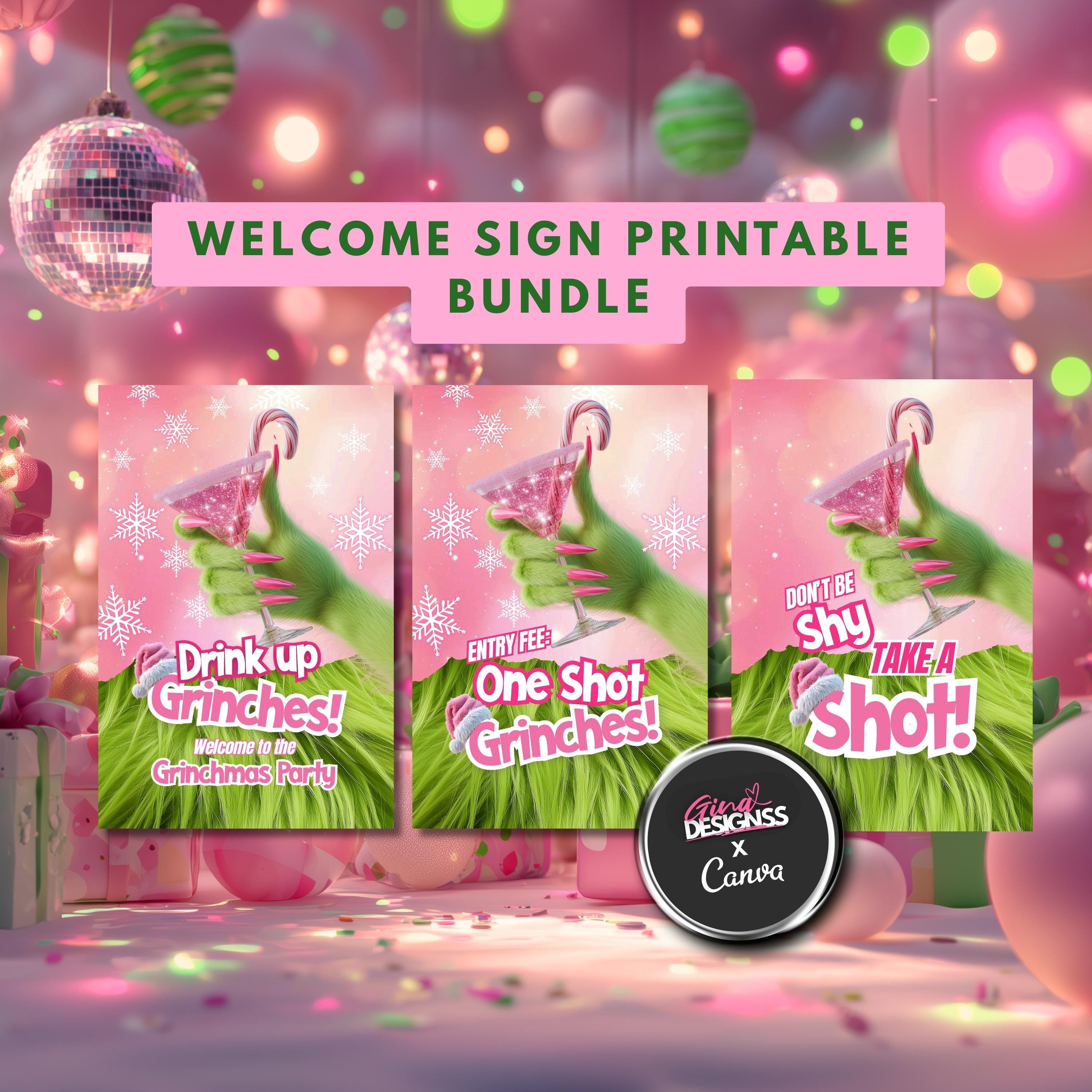 Don’t be shy! Offers and bundles welcome. Funny Welcome Sign Set | 6 designs for wooden rounds mats main image 4