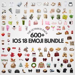 iOS18 Aesthetic Emoji Stickers Pack Cozy Neutral Brown Black Pink Pastel Social Media Luxury Items Christmas iPhone Icon iMessage Valentine