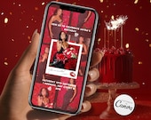 Custom Invite Custom Invitation Template Birthday Invitation Template Invitation Red Valentines Invites Digital Birthday Invitation Canva