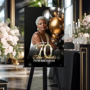 black and gold 70th birthday welcome sign
elegant 70th birthday sign template
editable 70th birthday welcome sign
printable 70th birthday decor
luxury black gold birthday signage
70th birthday party decorations
modern birthday welcome sign template
70th birthday Canva template
sophisticated birthday decor ideas