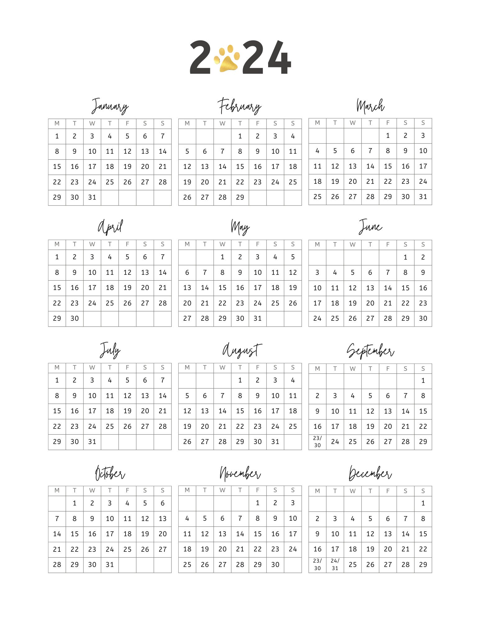Frenchie Planner 2024 Frenchie Calendar Frenchie Monthly Etsy