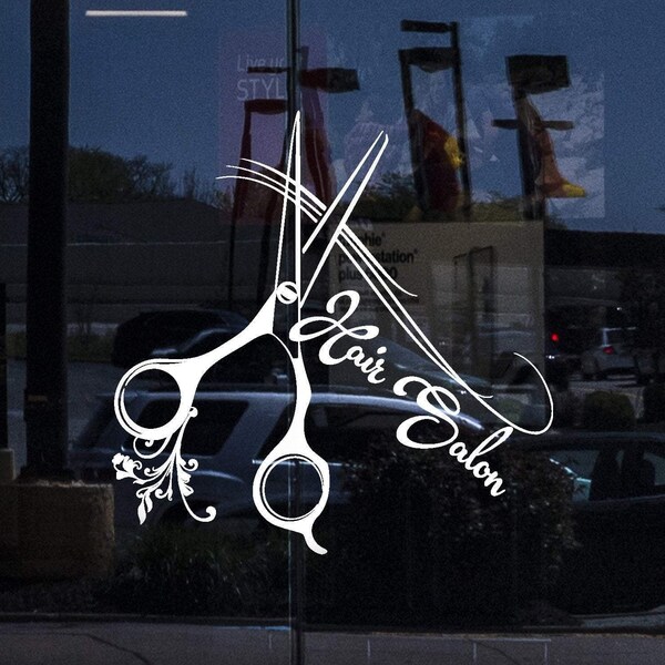 Salon Window Decal Etsy