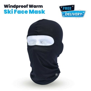 Acheter 1 pièce de masque facial cagoule brodé à 3 trous pour temps froid,  masque de ski d'hiver pour hommes et femmes, masque de cyclisme thermique,  cadeau de Noël
