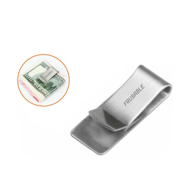 Stainless Steel Money Clip Silver Metal Pocket Holder Wallet Credit Card Holder