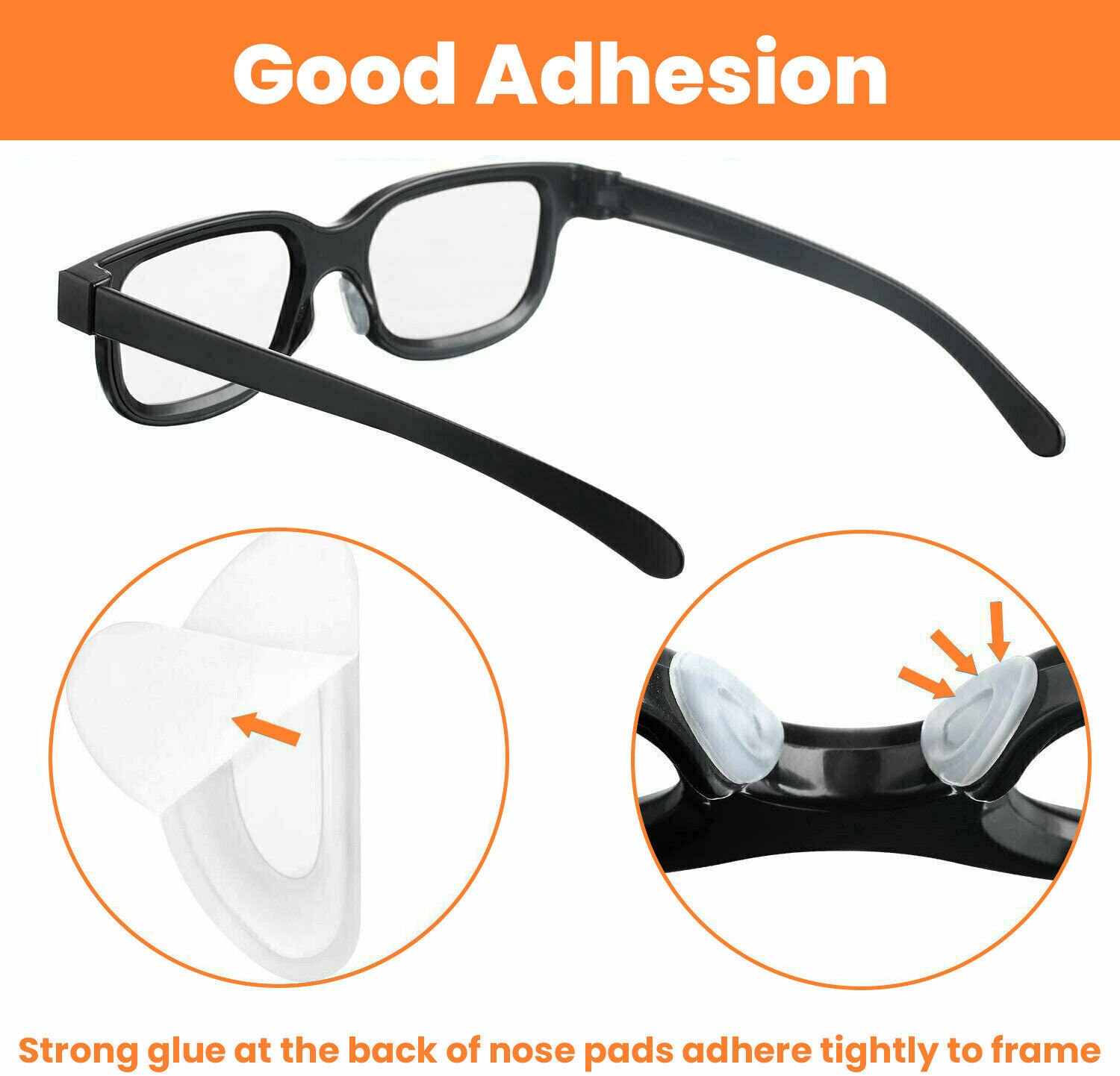 5 Pairs Antislip Silicone Stick on Nose Pads for Eyeglasses Sunglasses