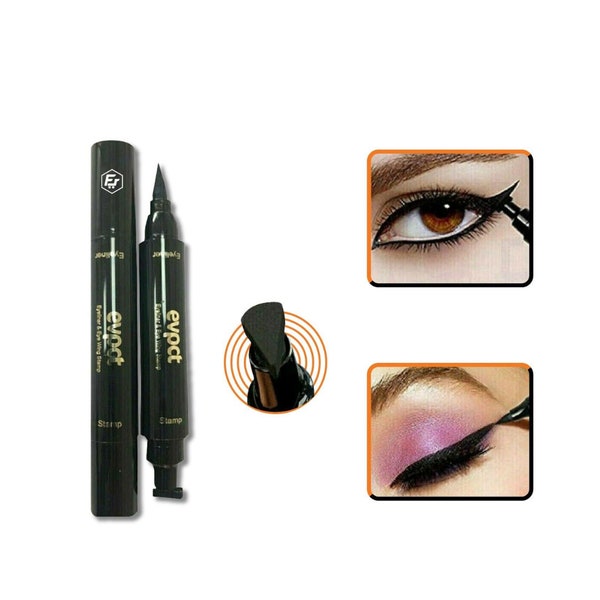 2 In 1 Double Sided Wing Stamp Waterproof Liquid Eyeliner Pen Easy Eye Makeup