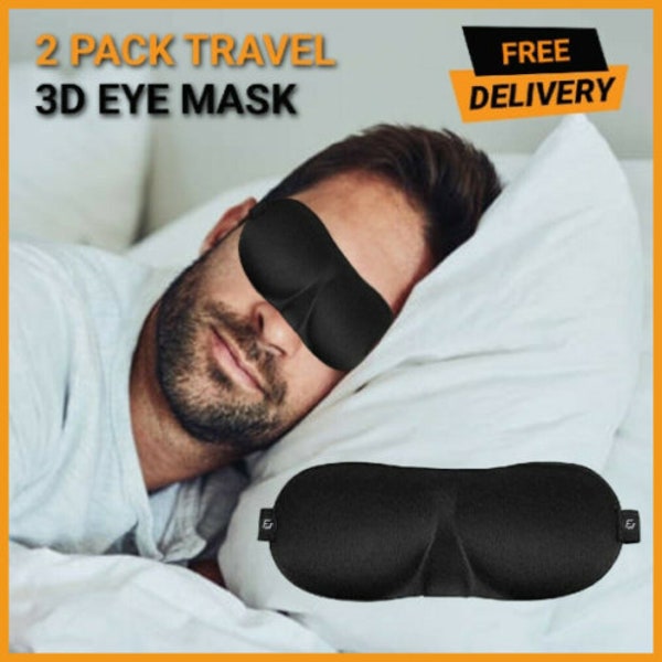 3D Soft Silk Sleep Mask/ Comfortable Relax Eye Cover/Good for Travel