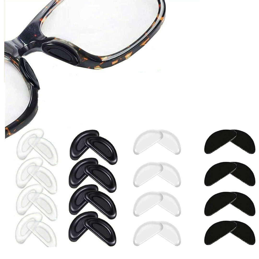 4pcs Eye Glasses Nose Pads, Stick On Anti-slip Soft Silicone Eyeglasses  Nose Pads, Glasses Nose Pads Compatible Sunglasses, Blackf-f