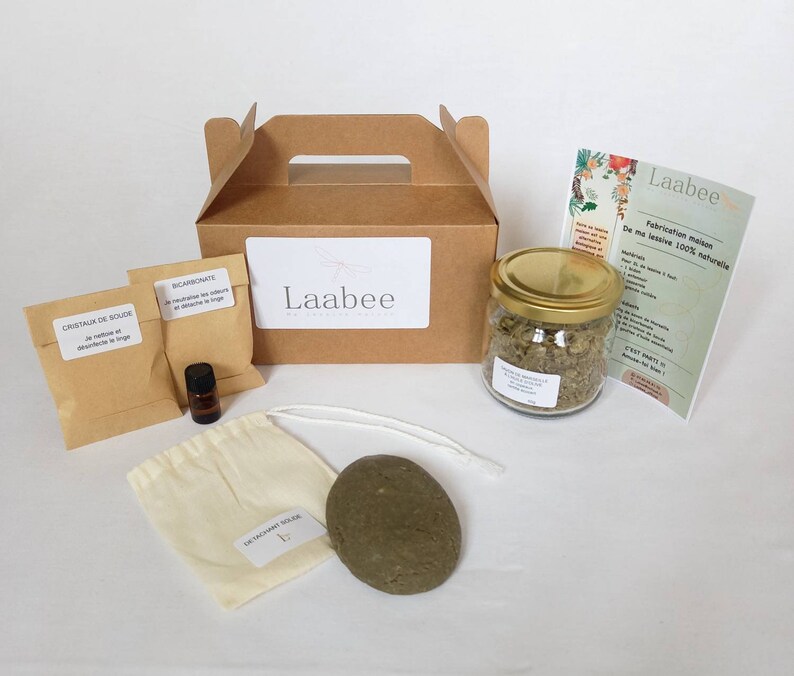 Kit DIY LESSIVE PARFUMÉ aux huiles essentielle à base de savon de marseille à l'huile d'olive 100% naturelle image 2