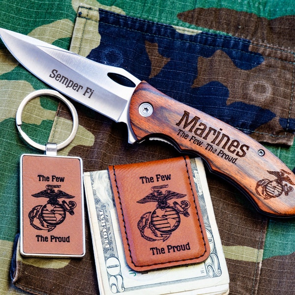 USMC Knife, Marine Corps Gift, USMC Veteran, Marine Corps, Marine Knife, Boot Camp Graduation, Retirement Gift, Promotion, License #21270