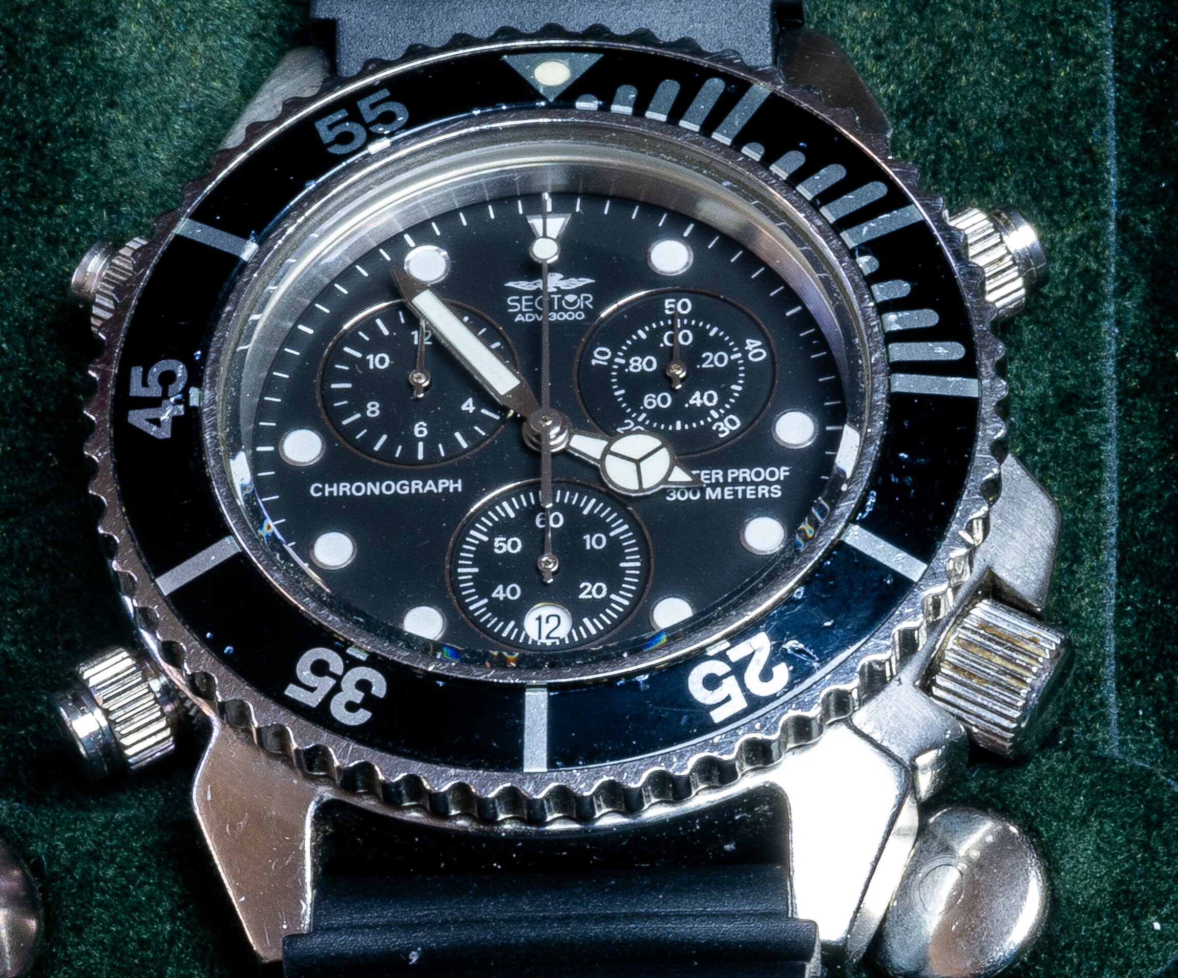 Montre SECTOR ADV 5000 - Boîtier Acier 29mm - Étanche 100m - Cuir Bleu - Mouvement Quartz - Neuf Avec étiquettes