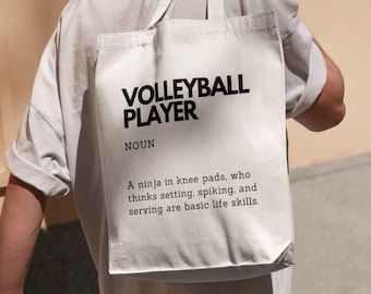 Printed Tote Bag Special for Volleyball Player Funny Gift Sport Dream Stylish and Functional Bag for Team Sport Enthusiasts Volleyball Lover