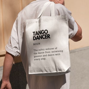 Tango Dancer Definition Tote Bag: Latin Dance Gift