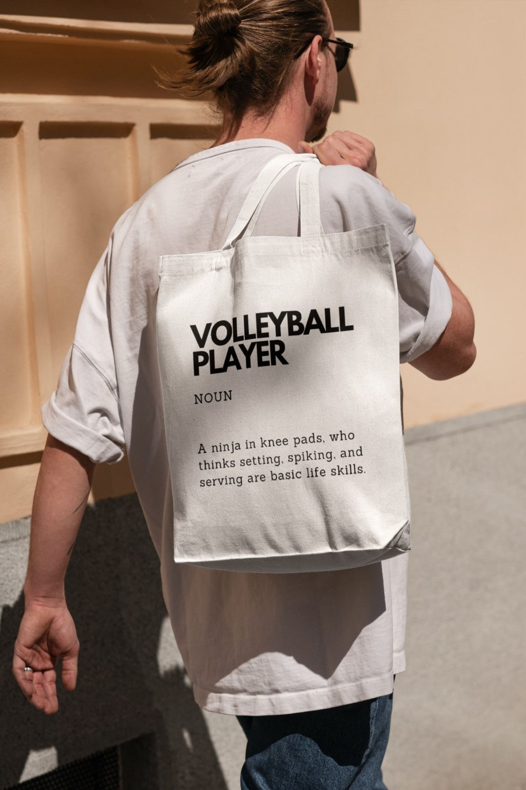 Printed Tote Bag Special for Volleyball Player Funny Gift Sport Dream