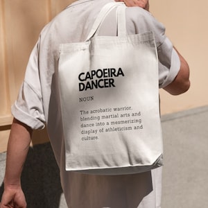 Capoeira Dancer Definition Tote bag, Gift for Capoeira dancers, Capoeira Dancer definition accessories, cotton bag Capoeira lovers gift