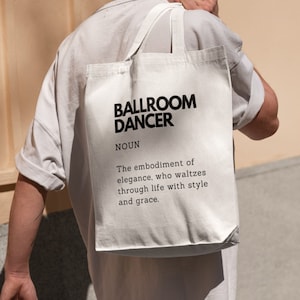 Standardtänzerin Definitionbeutel, Geschenk für Standardtänzer, Latein Tänzerin Definition Zubehör, Tanzbaumwolltasche, Geschenk für Standardtänzer