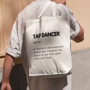 Tap Dancer Definition Tote bag, Gift for tap dancers, Deepwoken Tap Dancer Tallent definition accessories, Dance cotton bag, tap lovers gift
