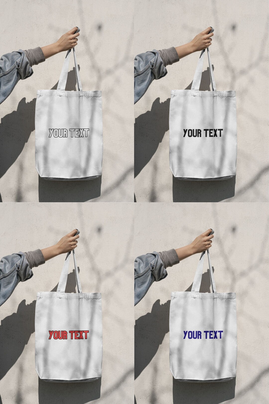 Tote Bag With Your TEXT Personalized Gift Your Design Cotton Bag ...