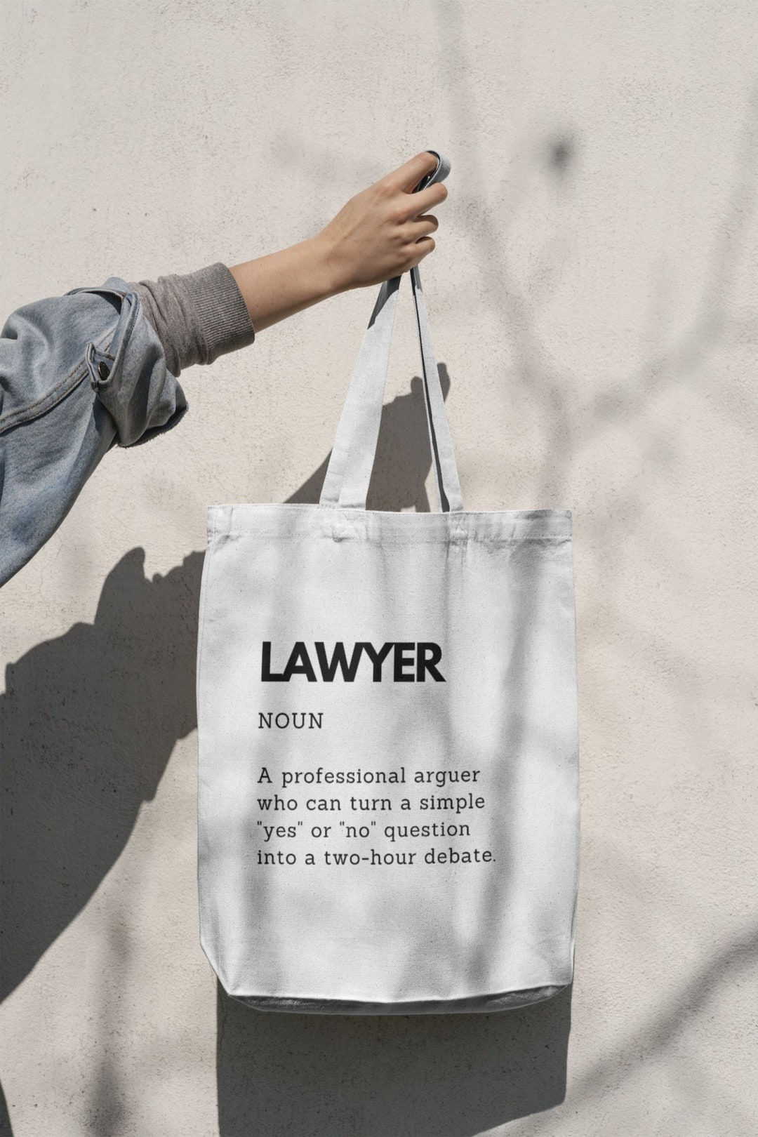 Lawyer Definition Printed Tote Bag Special Funny Gift Law Enthusiast