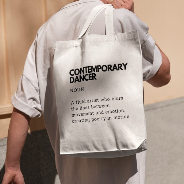 Contemporary Dancer Definition Tote bag, Gift for contemporary dancers, Contemporary Dancer definition accessories, Contemporary lovers gift
