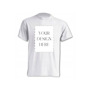 Printed Cotton White Tshirt, Women's Man's fit white cotton short sleeve t-shirt S-XXL, Personalize Gift Tshirt with Your Graphics Text Logo
