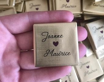 Wedding Chocolate Favors For Guests - Chocolate Gifts - Personalized Chocolate - Bridal Shower - Engagement Chocolate - Baby Shower Favors-