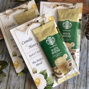 Personalized Starbucks Coffee & Chocolate Wedding Favors