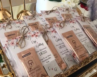 100 Pcs Coffee And Chocolate Wedding Favors - Personalized Wedding Favors for Guests - The Perfect Blend Favor - Bulk Favor - Bridal Shower