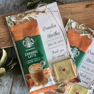 Gepersonaliseerde 100 stuks koffie en chocolade bruiloft gunst, gepersonaliseerde bruiloft gunsten voor gasten, de perfecte mix, unieke gunst, bulk gunst