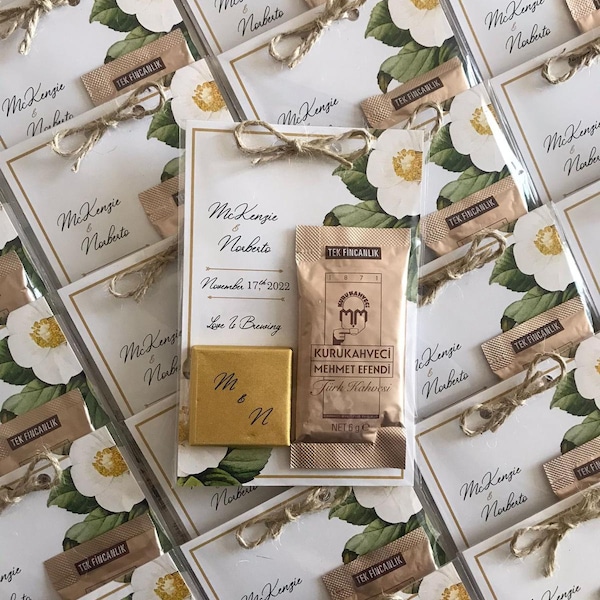 Wedding Favors Coffee And  Chocolate The Perfect Blend - Personalized Wedding Favors for Guests -  Engagement Party